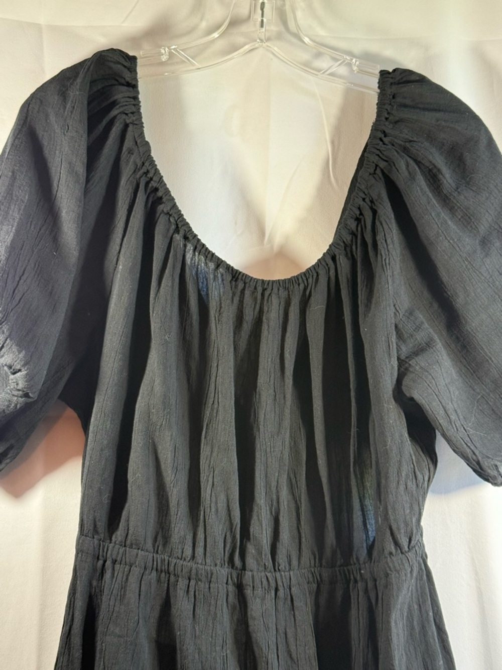 Old Navy Black Back-Tie Puff Sleeve Mini Dress Size XL - Picture 4 of 10
